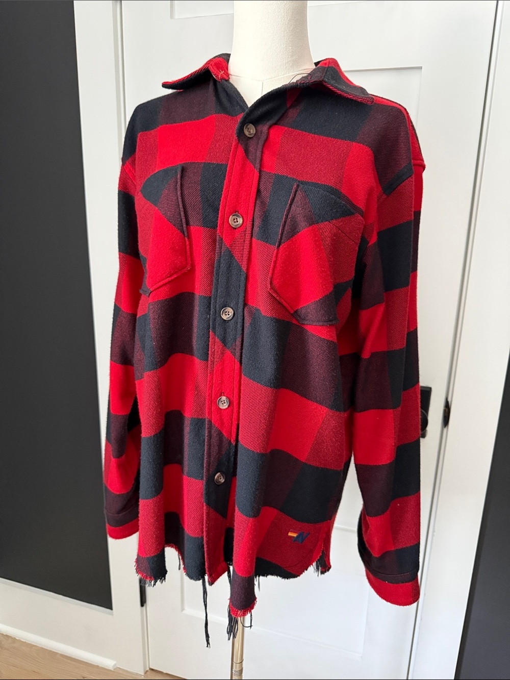Aviator Nation Flannel Unisex Light Weight Western Shirt - Buffalo Plaid NWOT